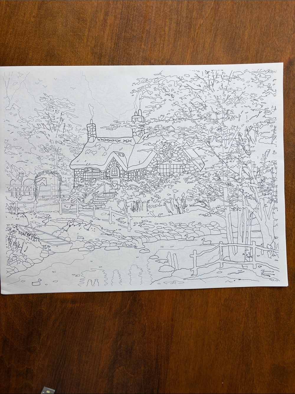 Thomas Kinkade Cottage Scenes Coloring Kit — from the Bradford Exchange - Picture 4 of 7